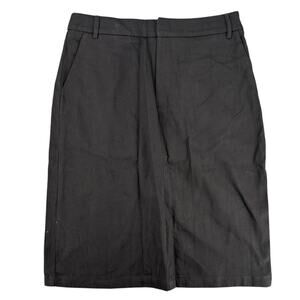 Cider New With Tags Black Midi Skirt Pockets Modest Work Career School Large